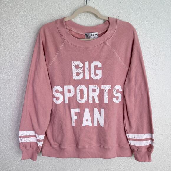 Wildfox Tops - Wildfox Sweatshirt Womens XS Big Sports Fan Oversize Sweater Football Baseball